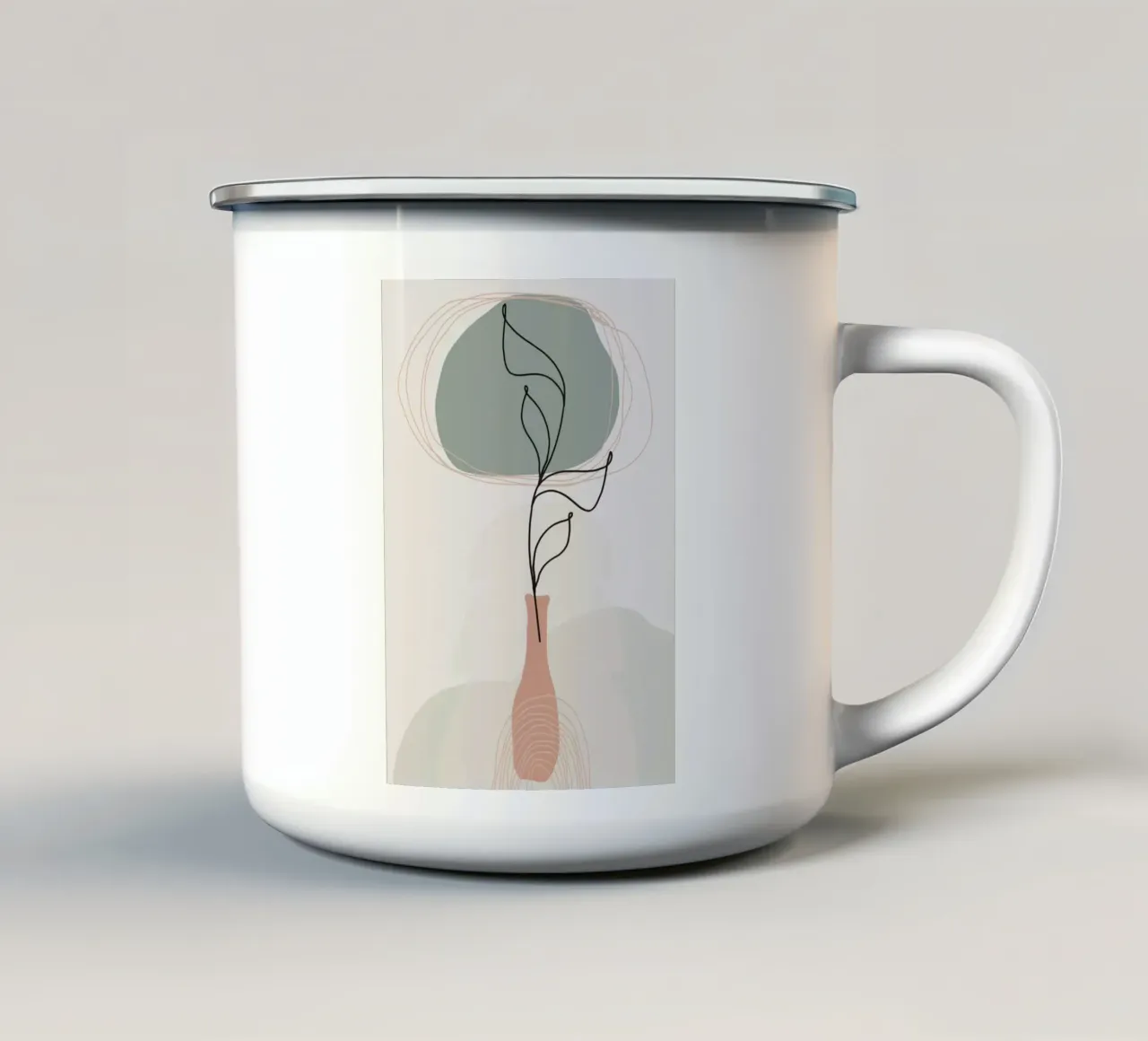 illustration line drawing tazza in smalto da Histrol
