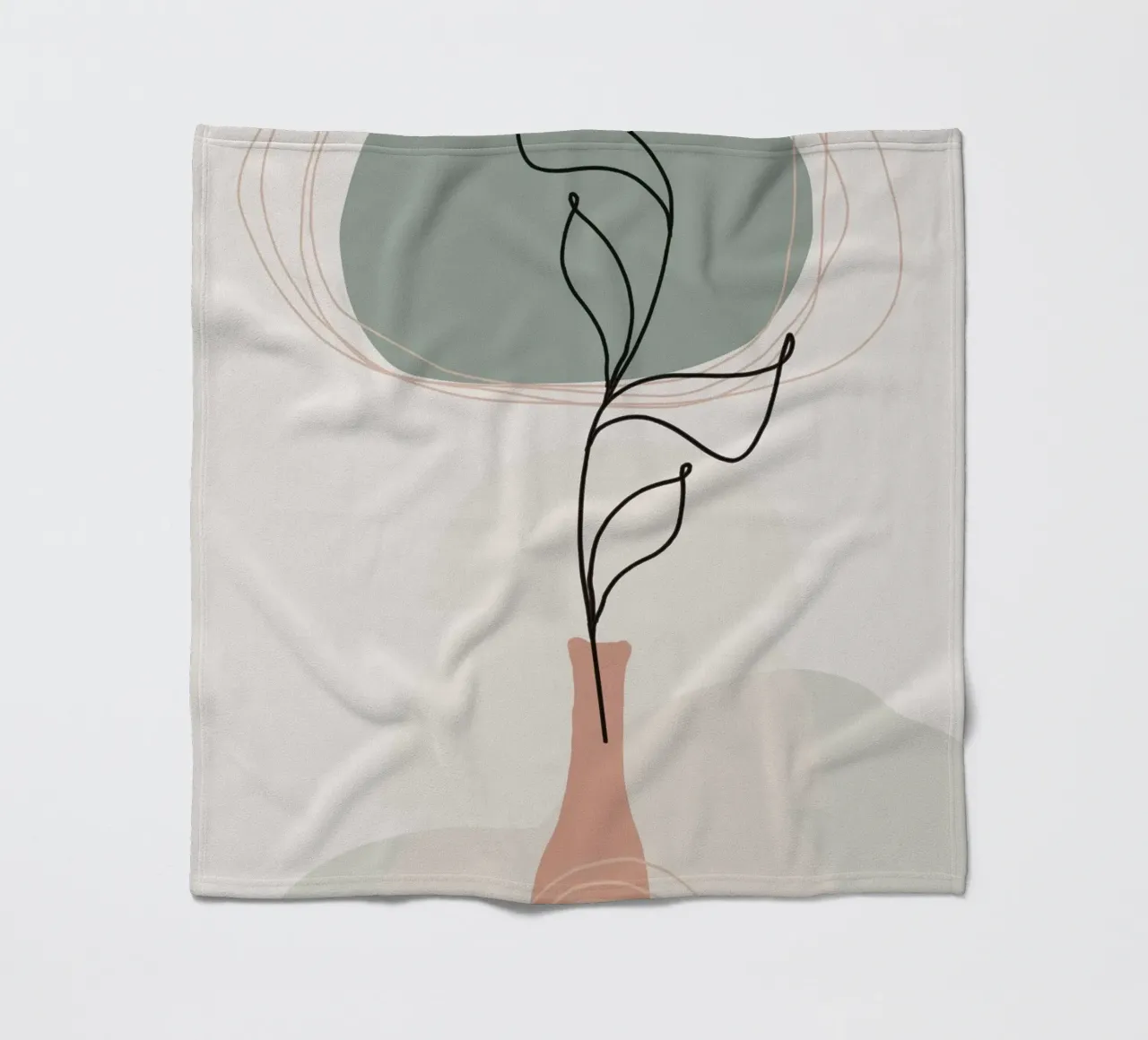illustration line drawing fleece blanket by Histrol