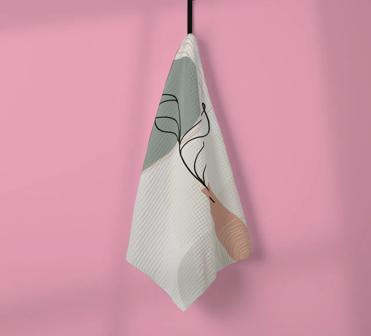illustration line drawing tea towel by Histrol