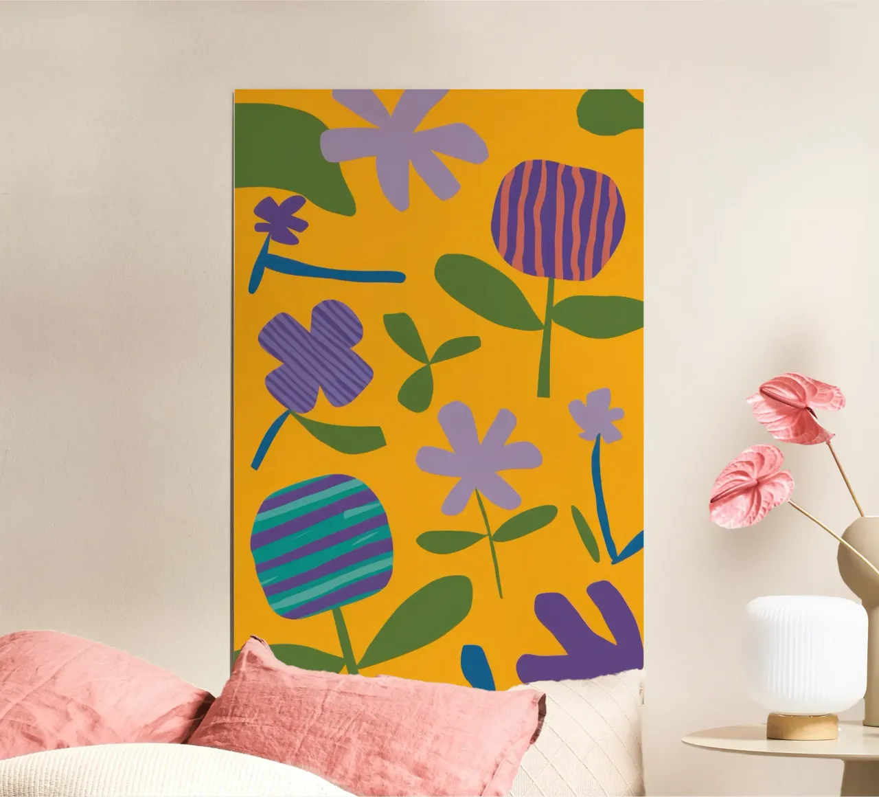 Goldene Blumenskizze Poster von Bring Haven