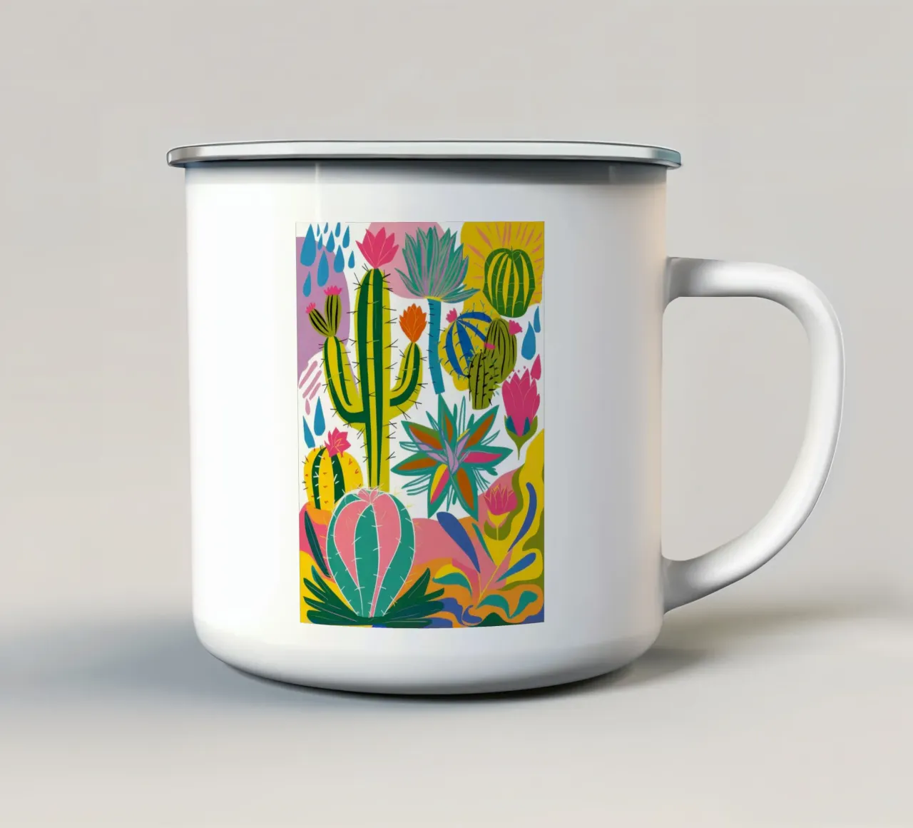Giardino dei cactus cromatici tazza in smalto da Solar Paint