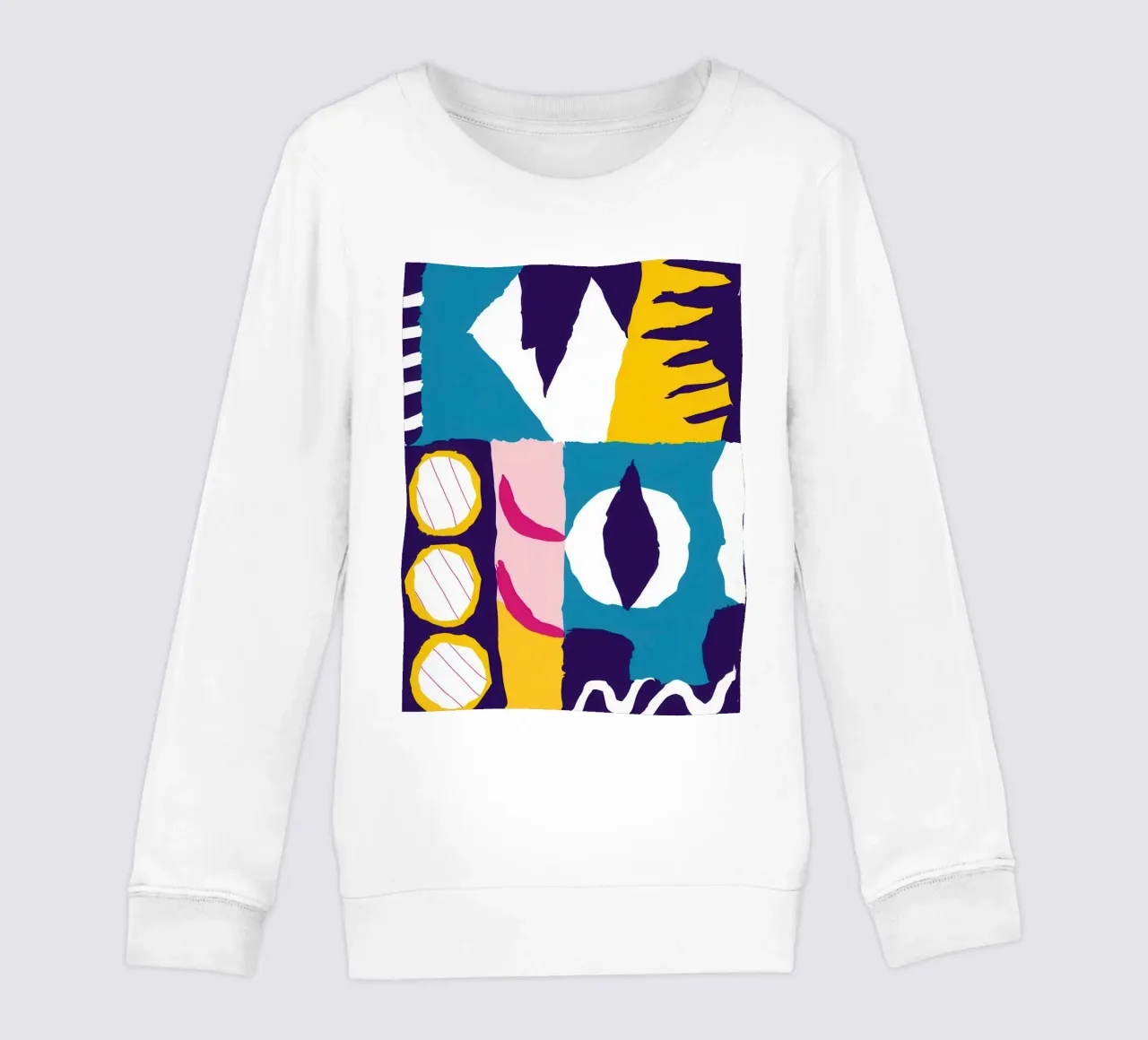 Gefragmenteerd gezicht Abstract kinder sweatshirt van Frosh Pallete
