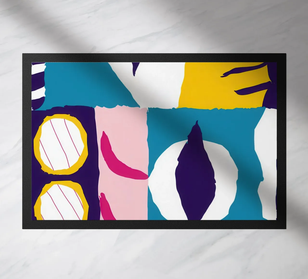 Gefragmenteerd gezicht Abstract deurmat van Frosh Pallete