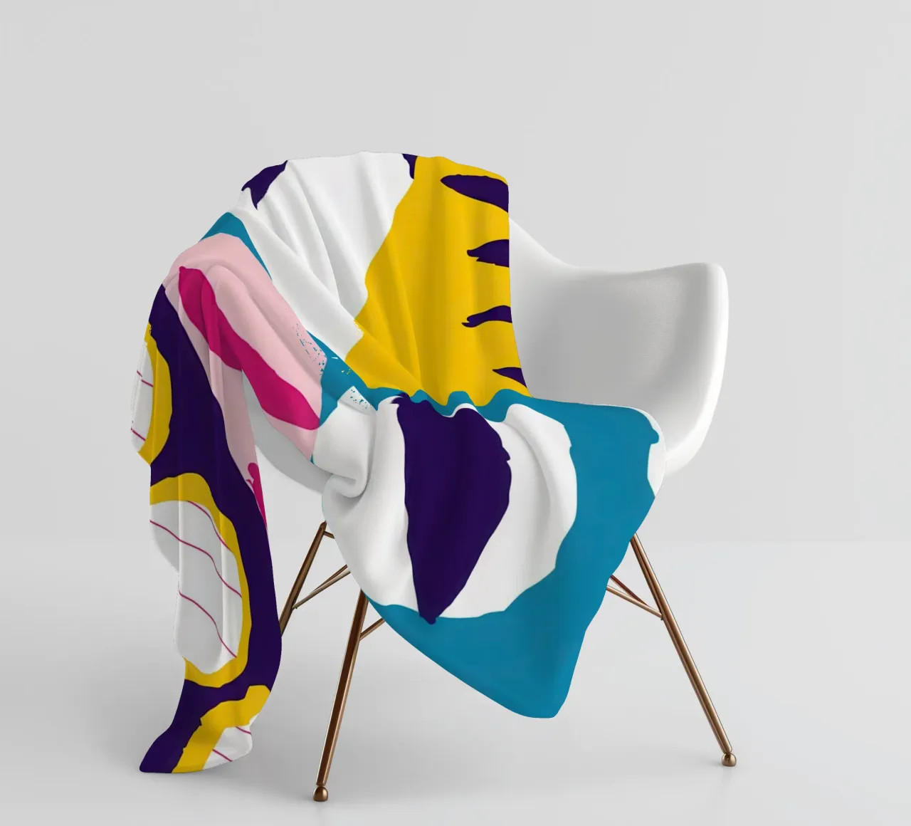 Gefragmenteerd gezicht Abstract fleecedeken van Frosh Pallete