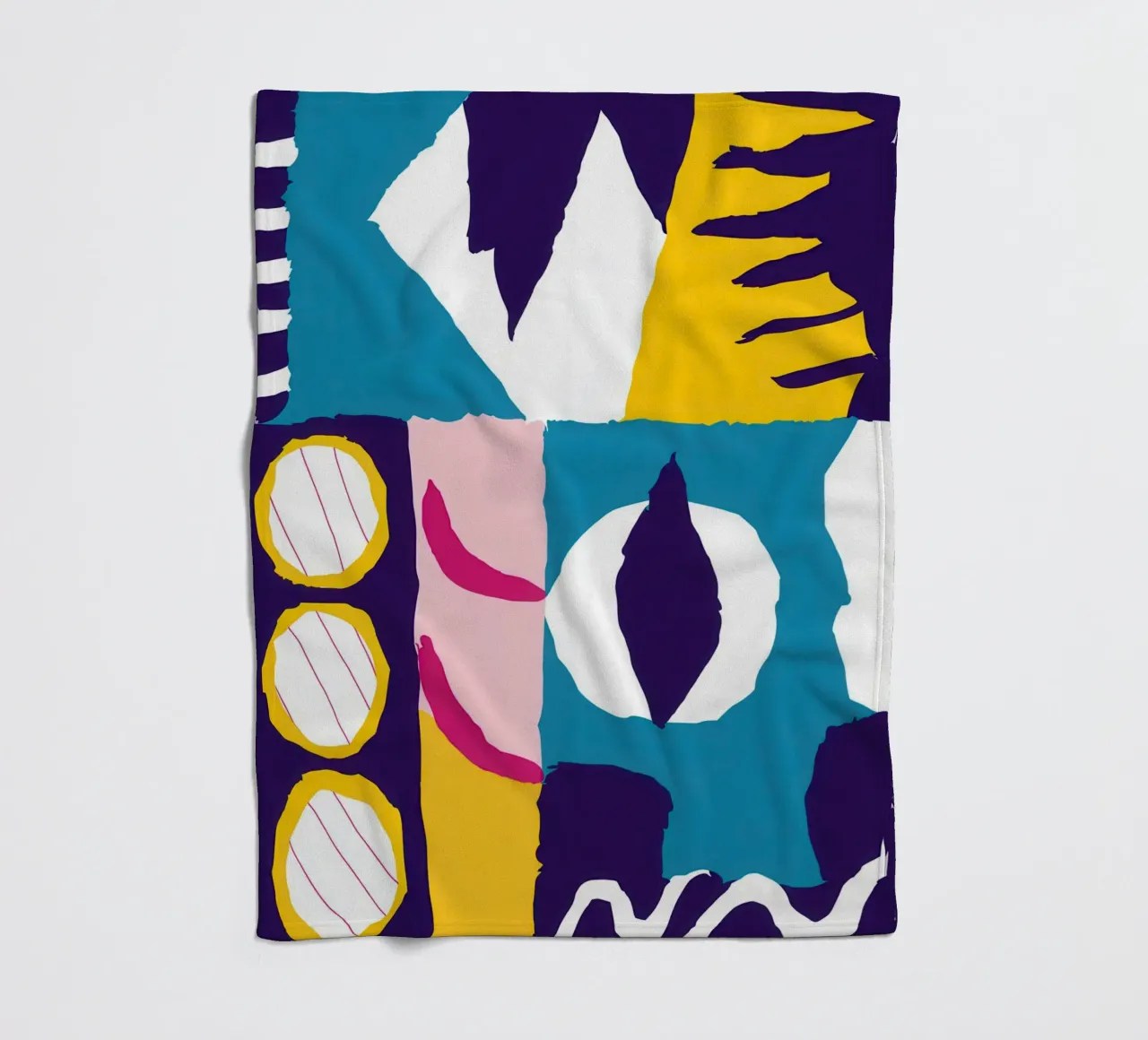 Gefragmenteerd gezicht Abstract fleecedeken van Frosh Pallete