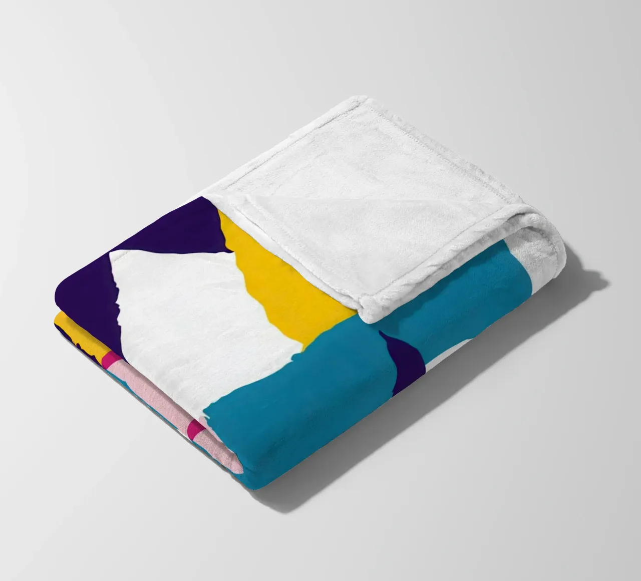 Gefragmenteerd gezicht Abstract fleecedeken van Frosh Pallete