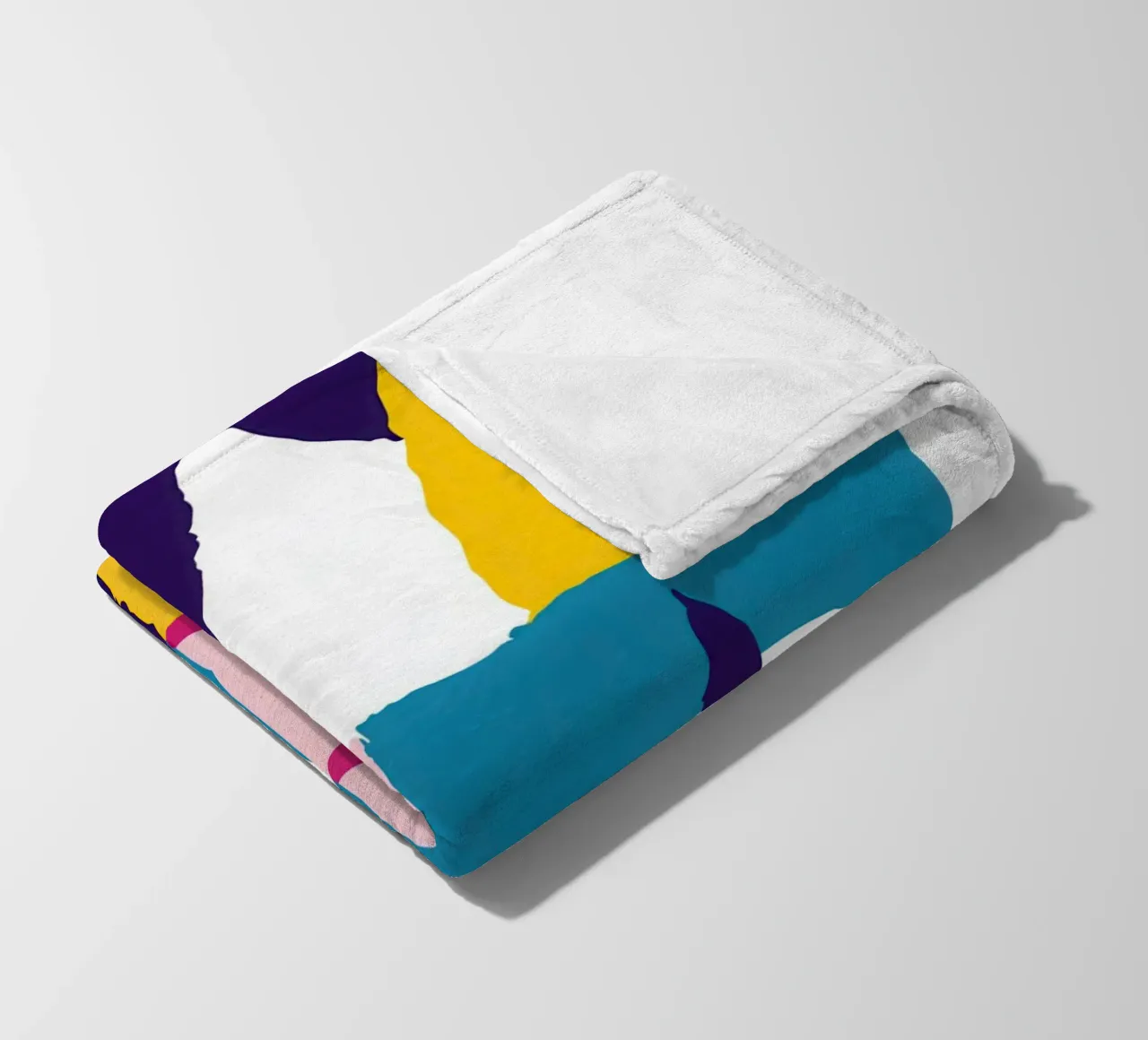 Gefragmenteerd gezicht Abstract fleecedeken van Frosh Pallete