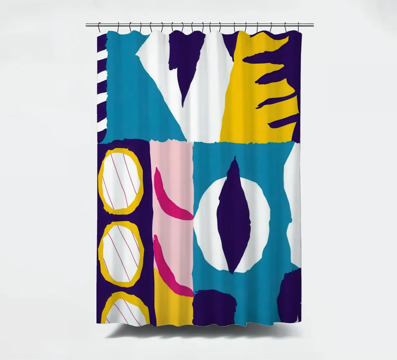 Gefragmenteerd gezicht Abstract douchegordijn van Frosh Pallete