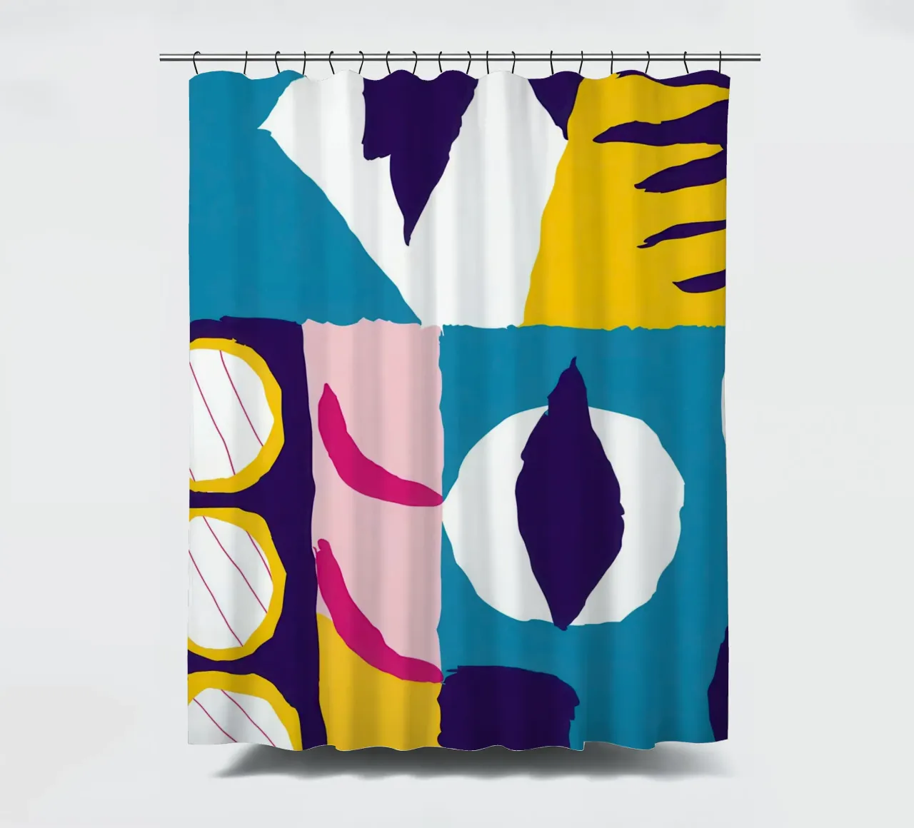 Gefragmenteerd gezicht Abstract douchegordijn van Frosh Pallete