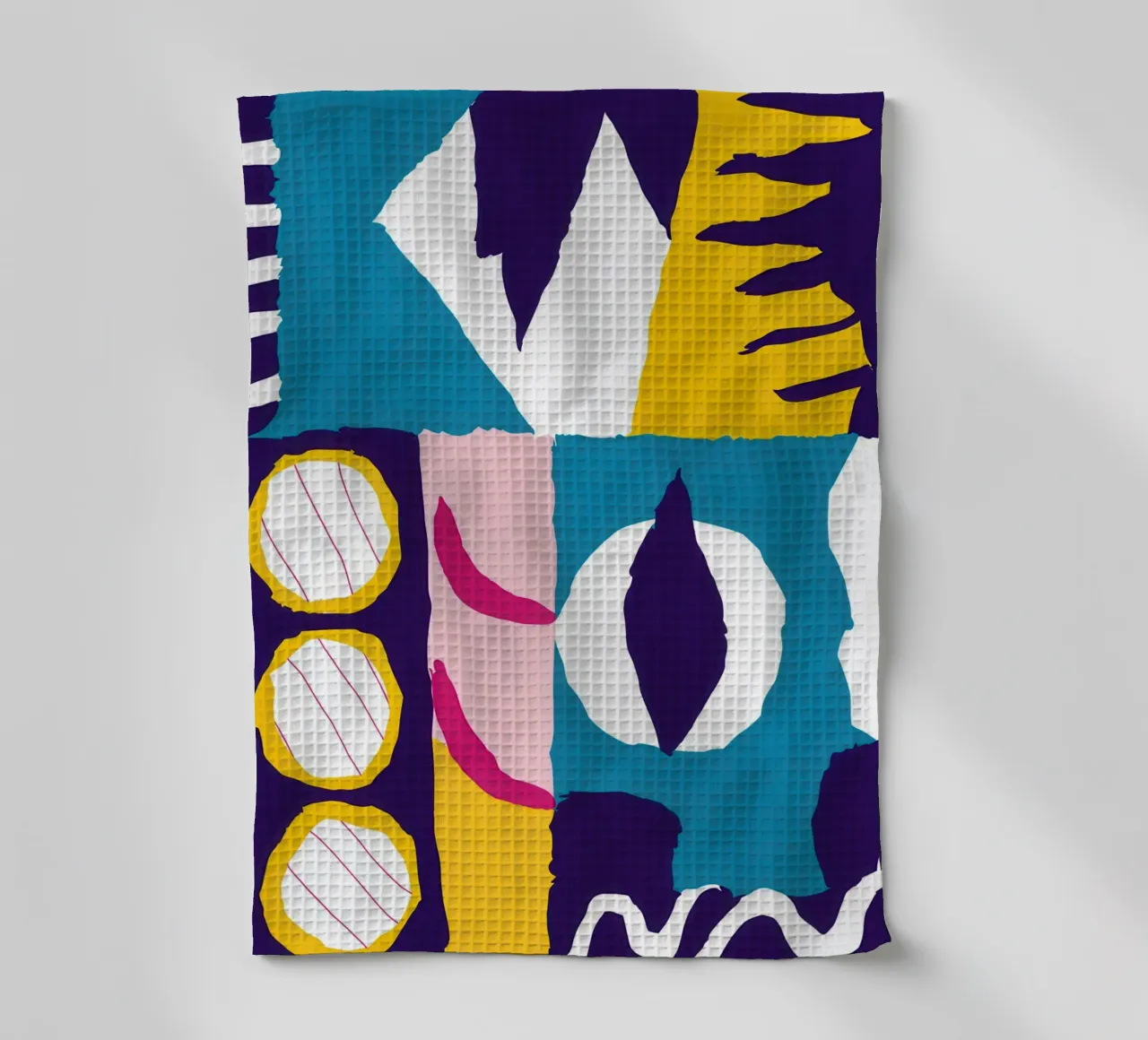 Gefragmenteerd gezicht Abstract theedoek van Frosh Pallete