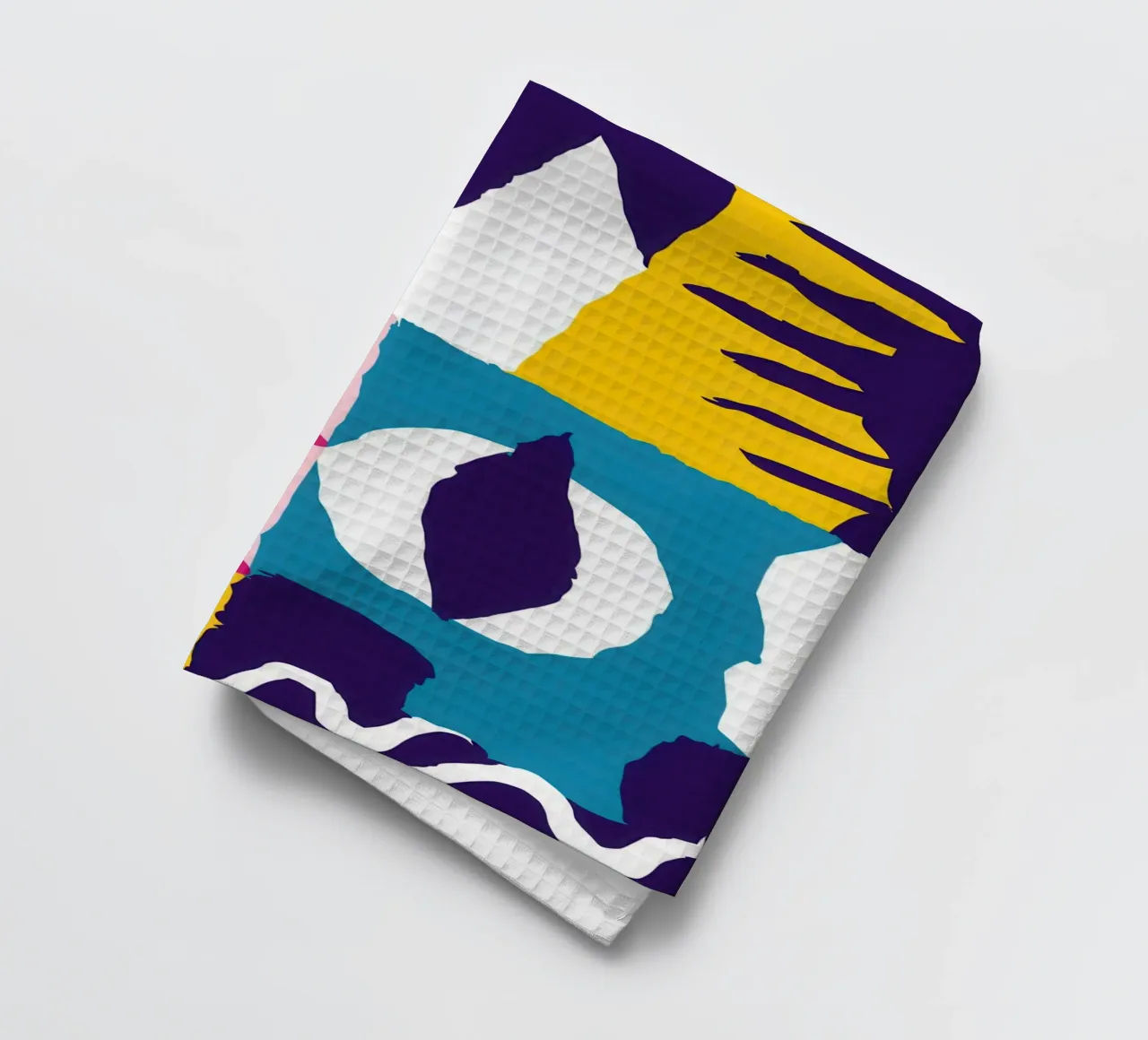 Gefragmenteerd gezicht Abstract theedoek van Frosh Pallete