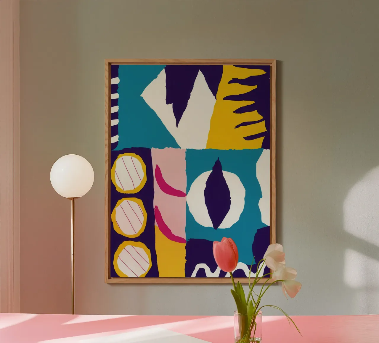 Fragmented Face Abstract alu-dibond by Frosh Pallete