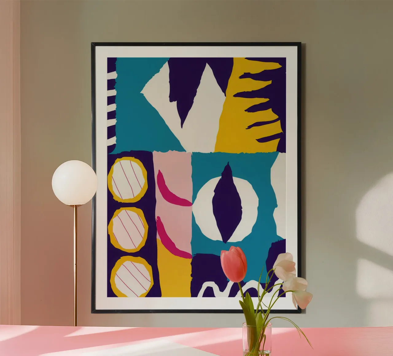 Gefragmenteerd gezicht Abstract hahnemühle van Frosh Pallete