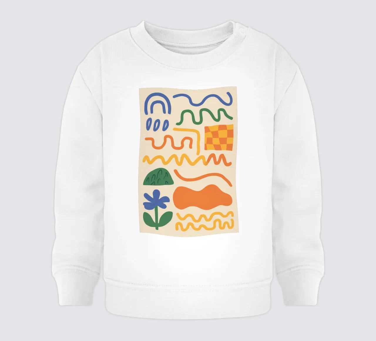 Scarabocchi di linee giocose felpa neonato da Bring Haven