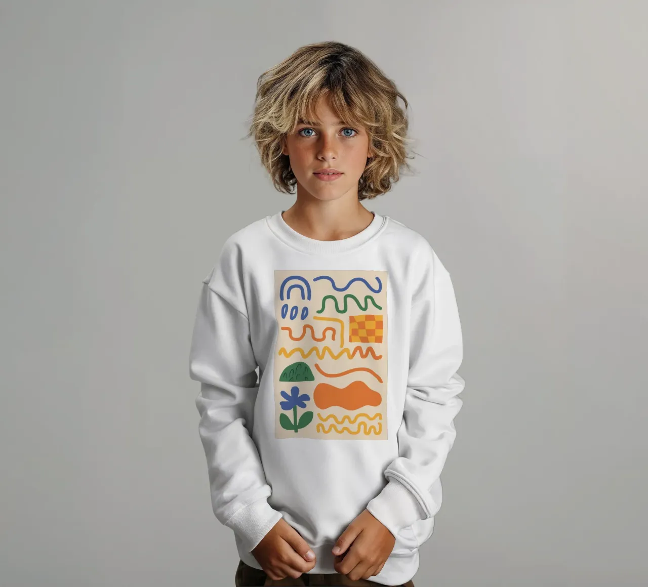 Scarabocchi di linee giocose felpa bambino da Bring Haven