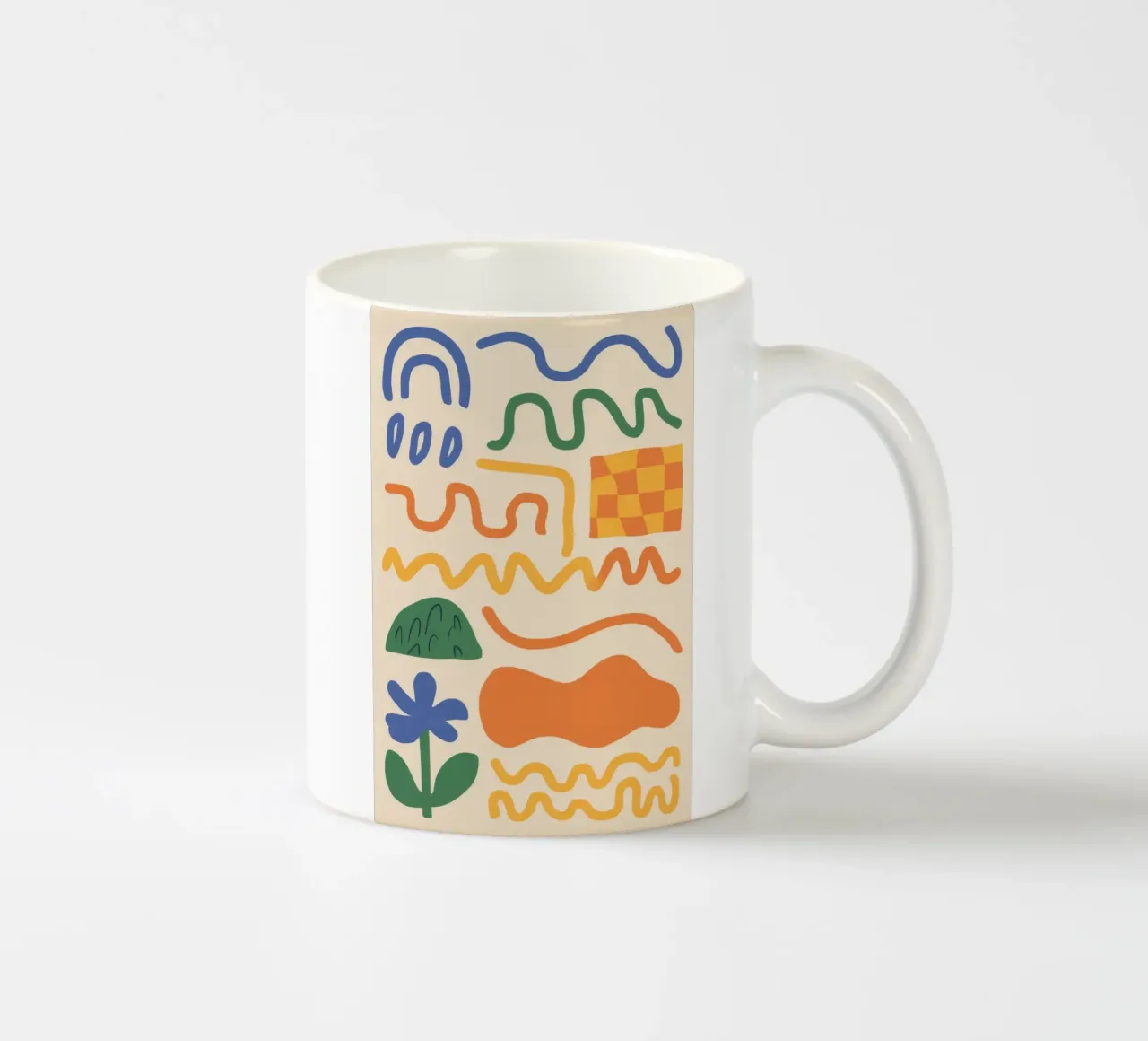 Scarabocchi di linee giocose tazza in ceramica da Bring Haven