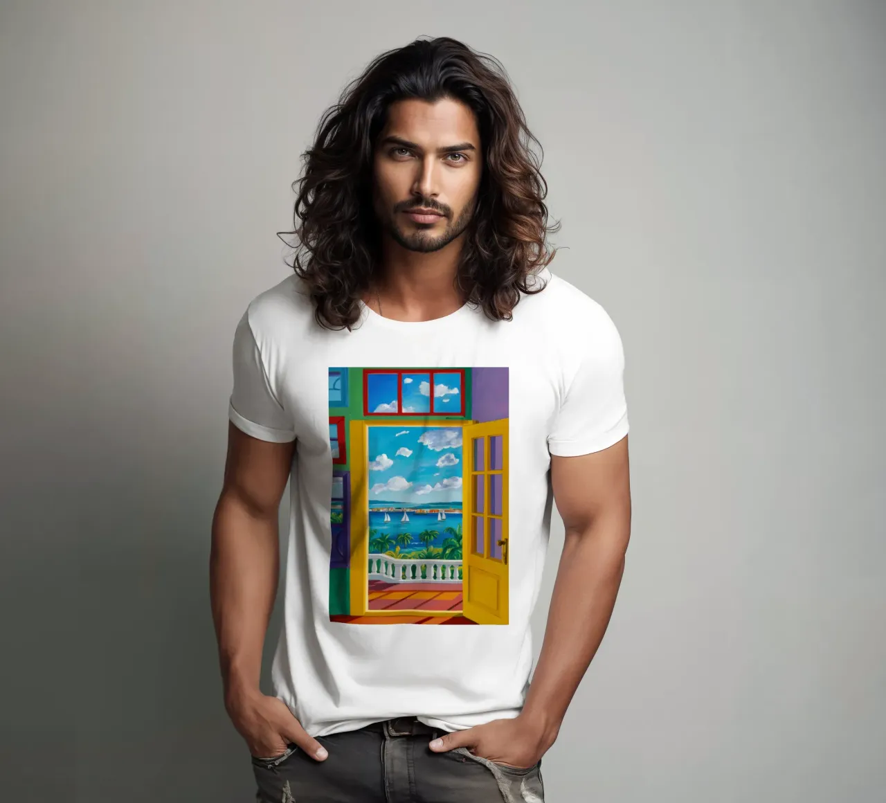 Vue de la porte ensoleillée t-shirt de Frosh Pallete