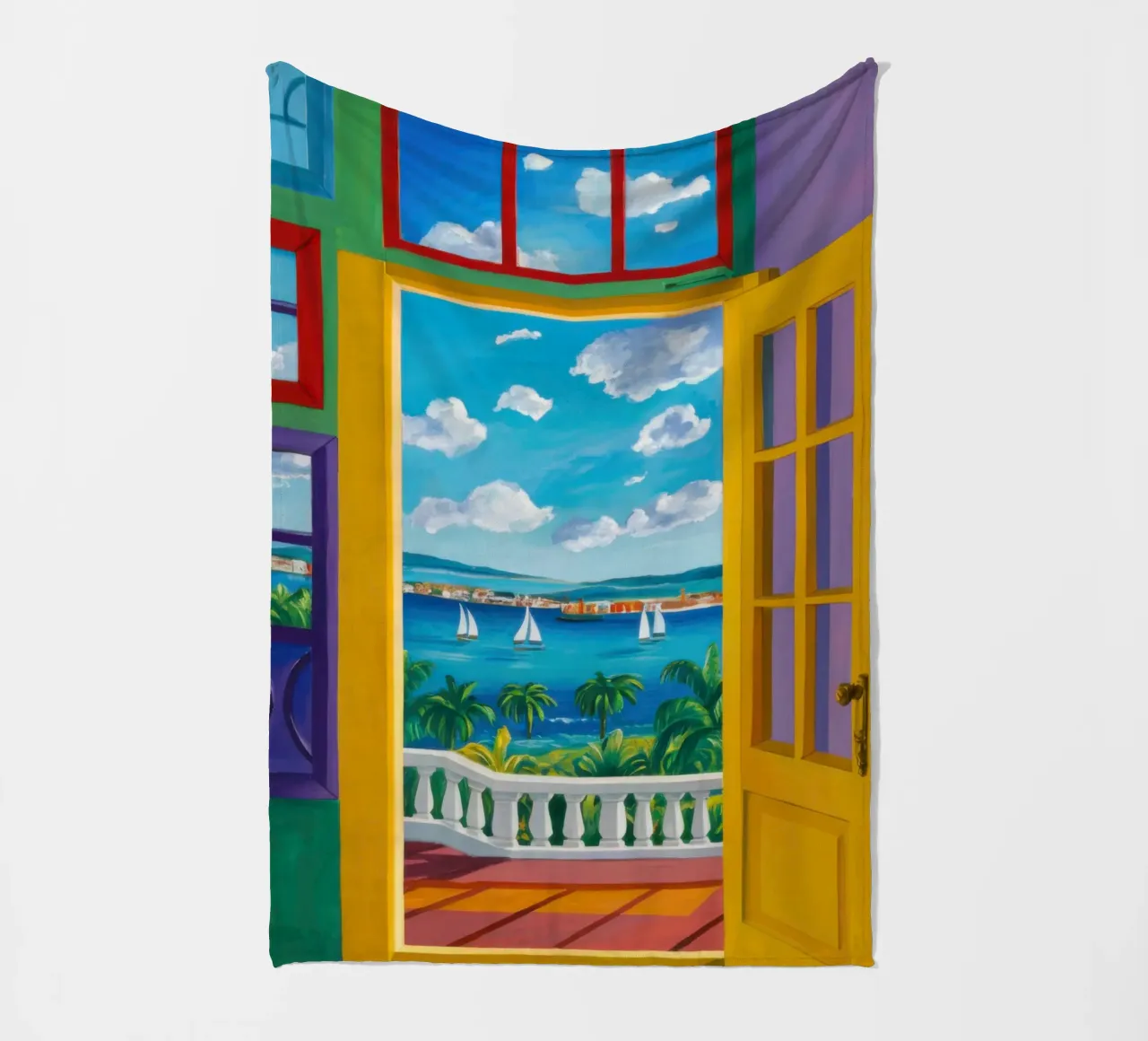 Vue de la porte ensoleillée plaid polaire de Frosh Pallete