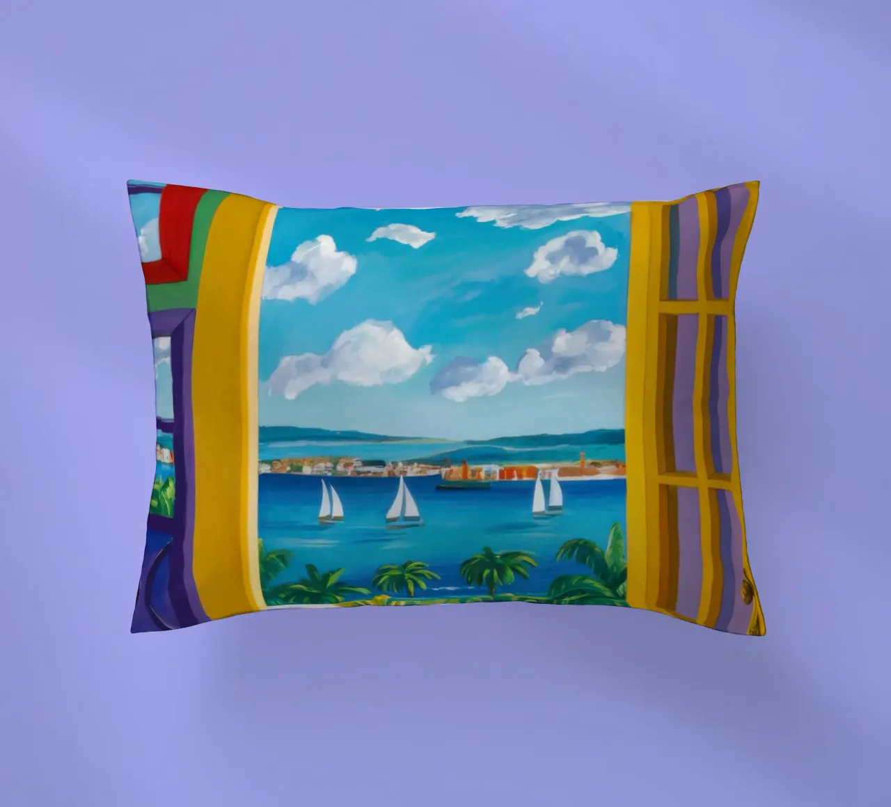 Vue de la porte ensoleillée coussin de Frosh Pallete