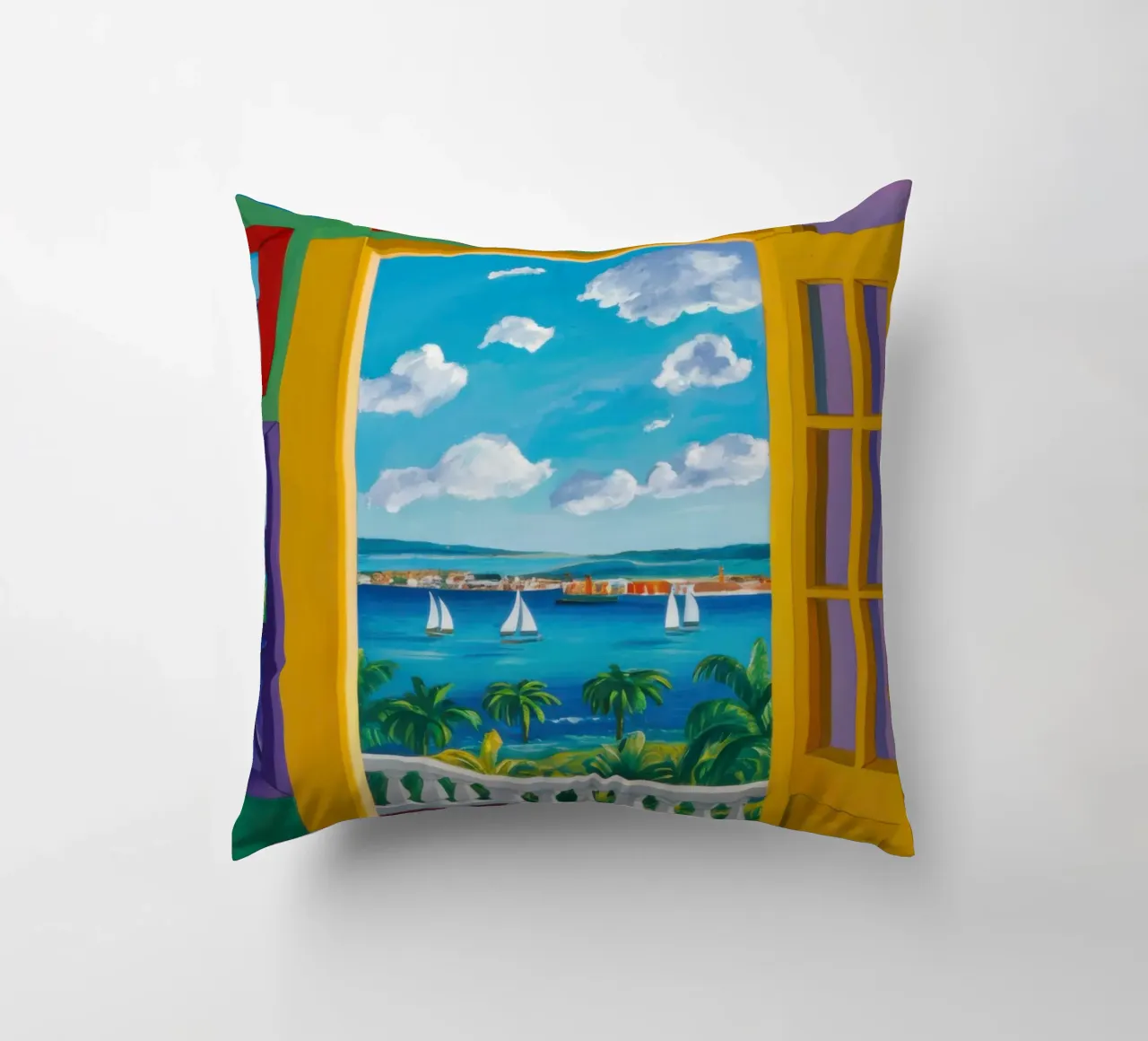 Vue de la porte ensoleillée coussin de Frosh Pallete