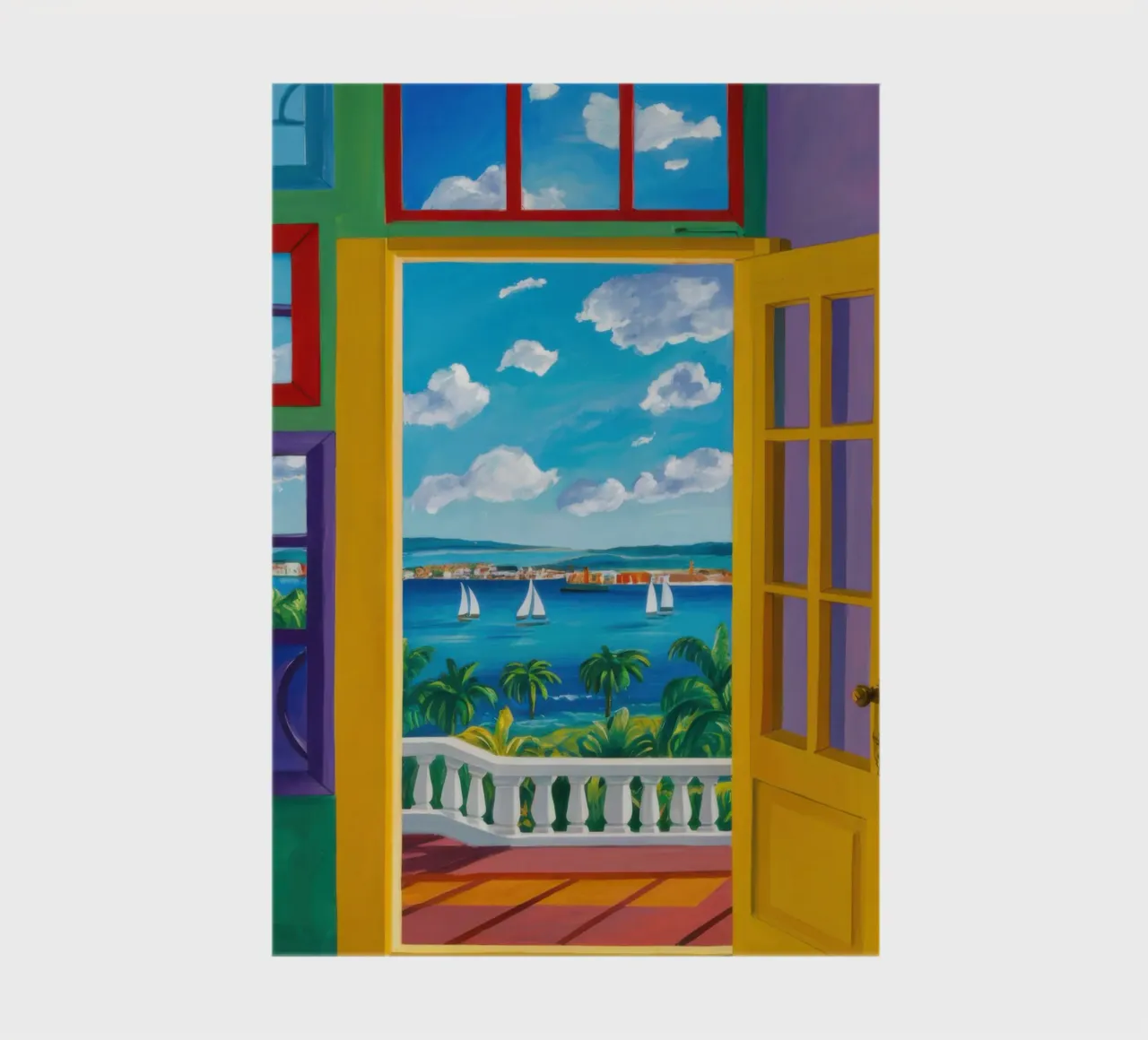 Vue de la porte ensoleillée carnet de notes de Frosh Pallete