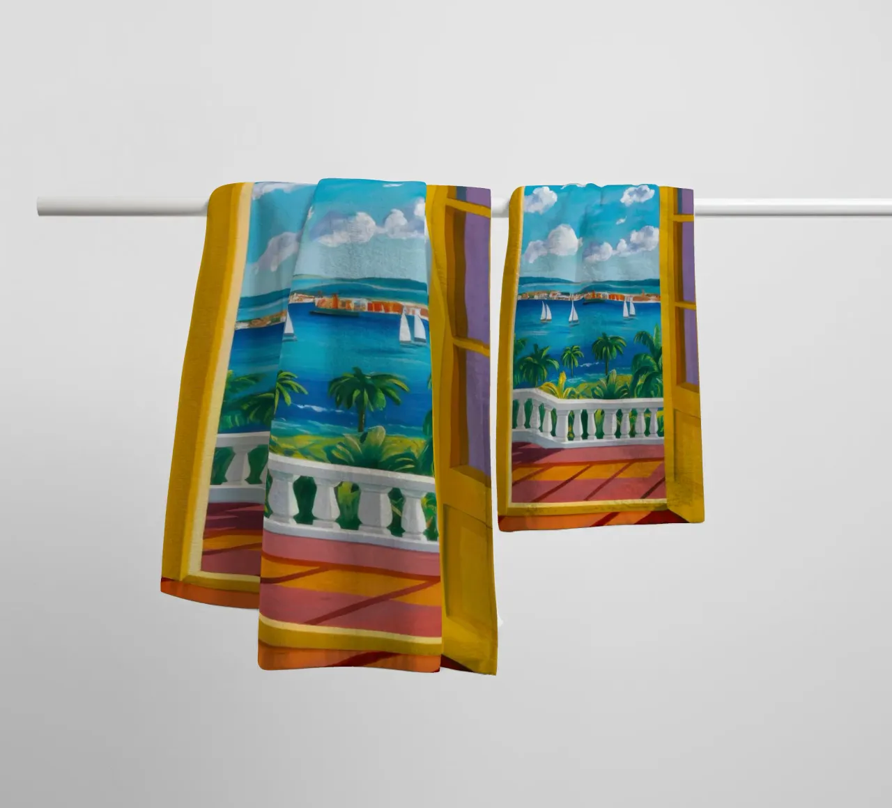 Vue de la porte ensoleillée serviette de bain de Frosh Pallete