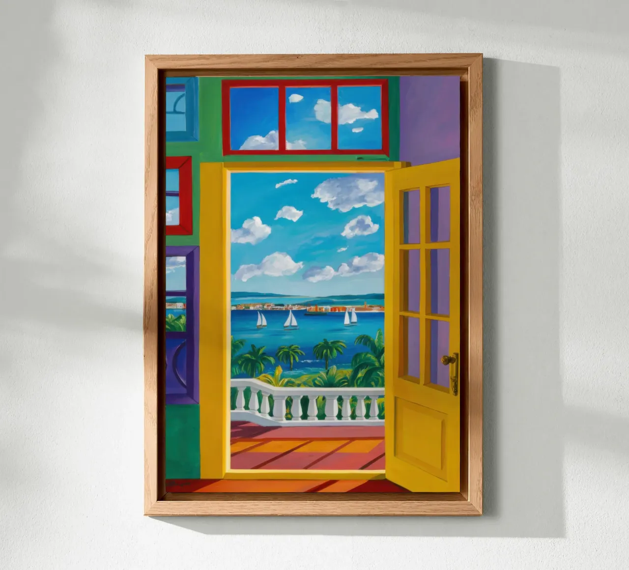 Vue de la porte ensoleillée alu dibond de Frosh Pallete
