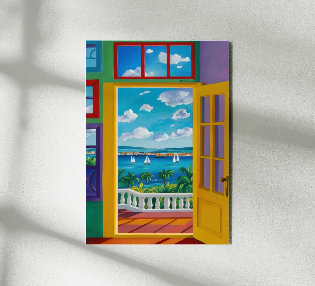 Vue de la porte ensoleillée alu dibond de Frosh Pallete