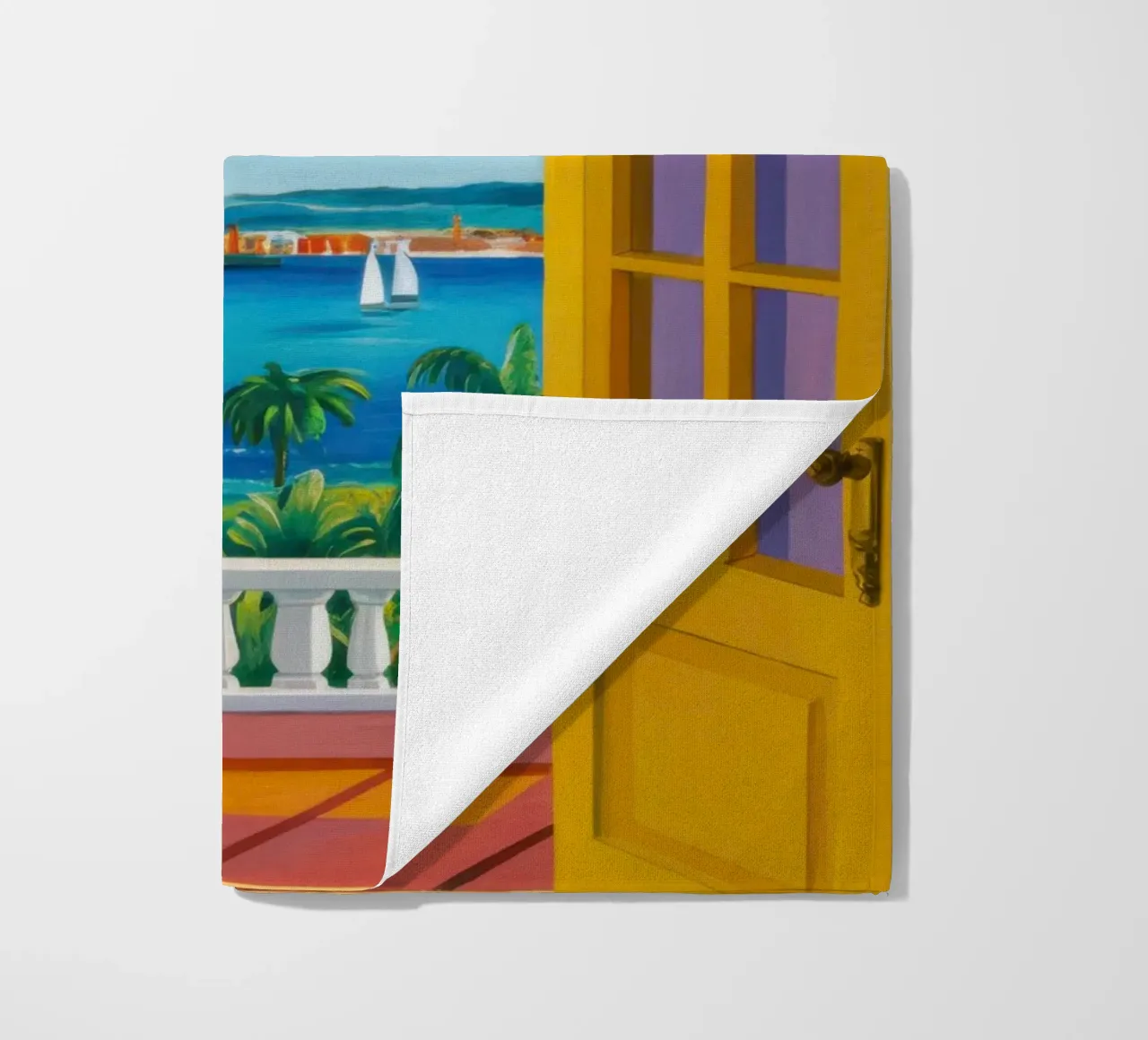 Vue de la porte ensoleillée serviette de plage de Frosh Pallete