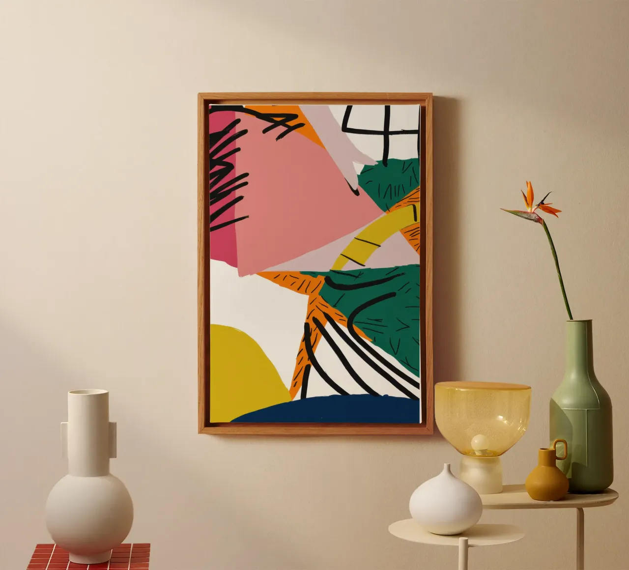 Vista interna decostruita tela con Cornice a cassetta da Solar Paint