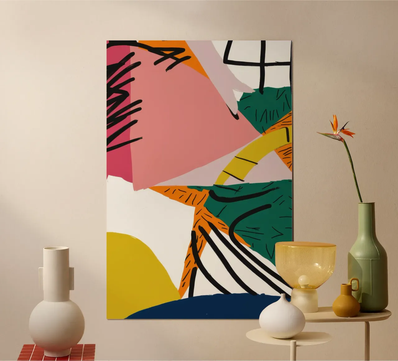 Deconstructed Interior View poster by Solar Paint