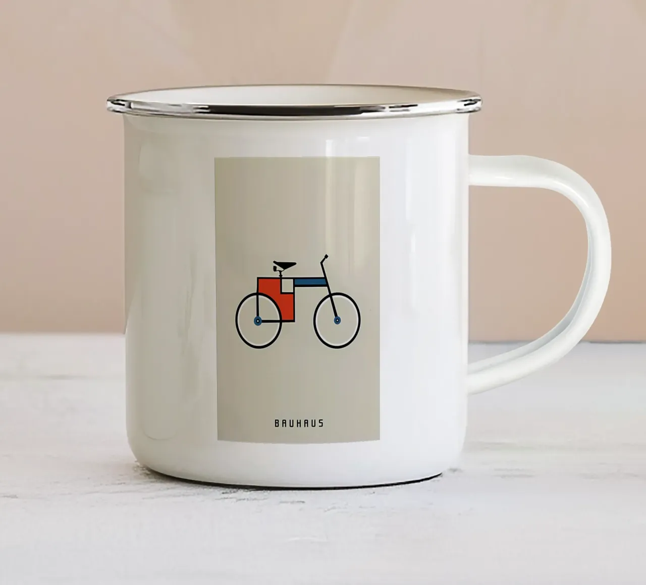 Bauhaus Bicyele tazza in smalto da Sigurd