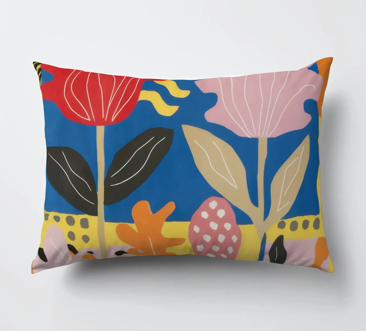 Fröhliche Volkskunst Blumen Kissen von Frosh Pallete