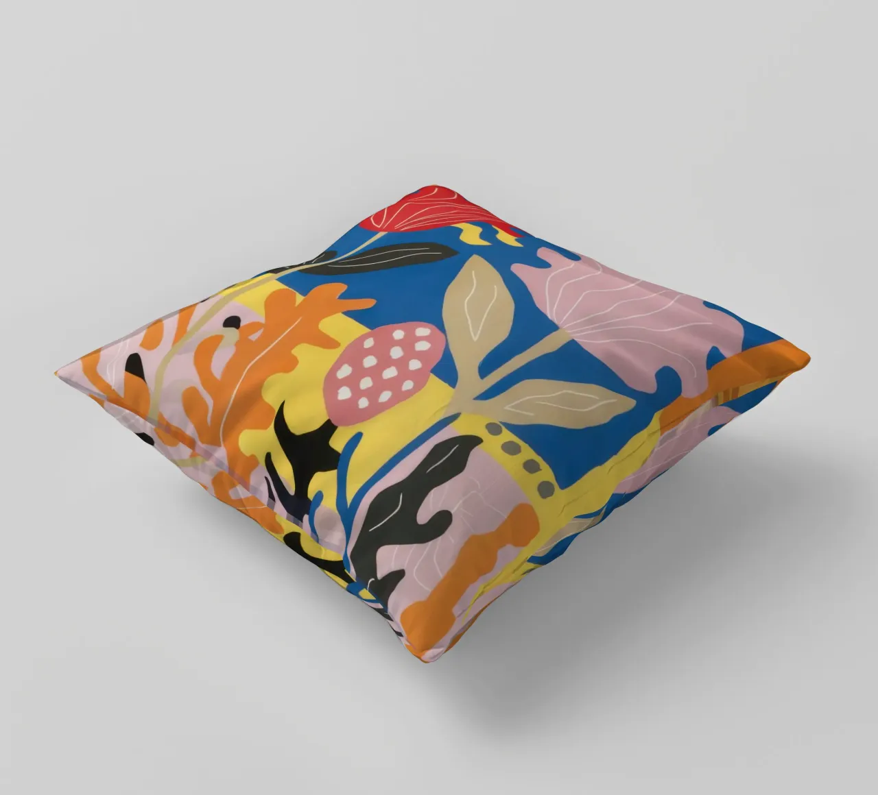 Fröhliche Volkskunst Blumen Kissen von Frosh Pallete
