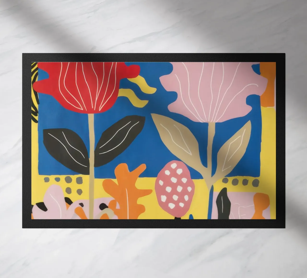 Fiori d'arte popolare gioiosi zerbino da Frosh Pallete