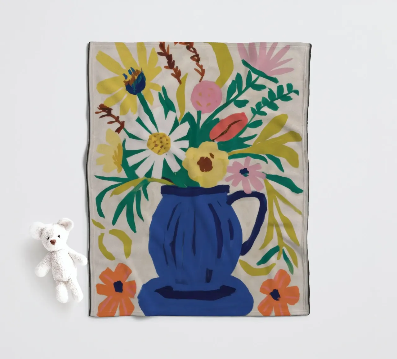 Bouquet lussureggiante Quiete coperta in pile da Frosh Pallete