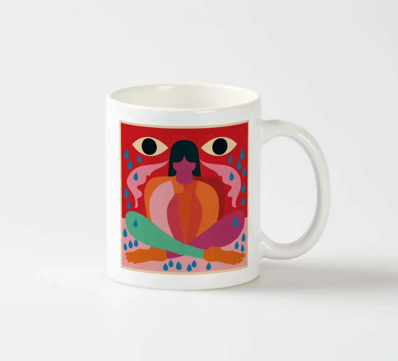Lacrime prismatiche abbracciano tazza in ceramica da Bring Haven
