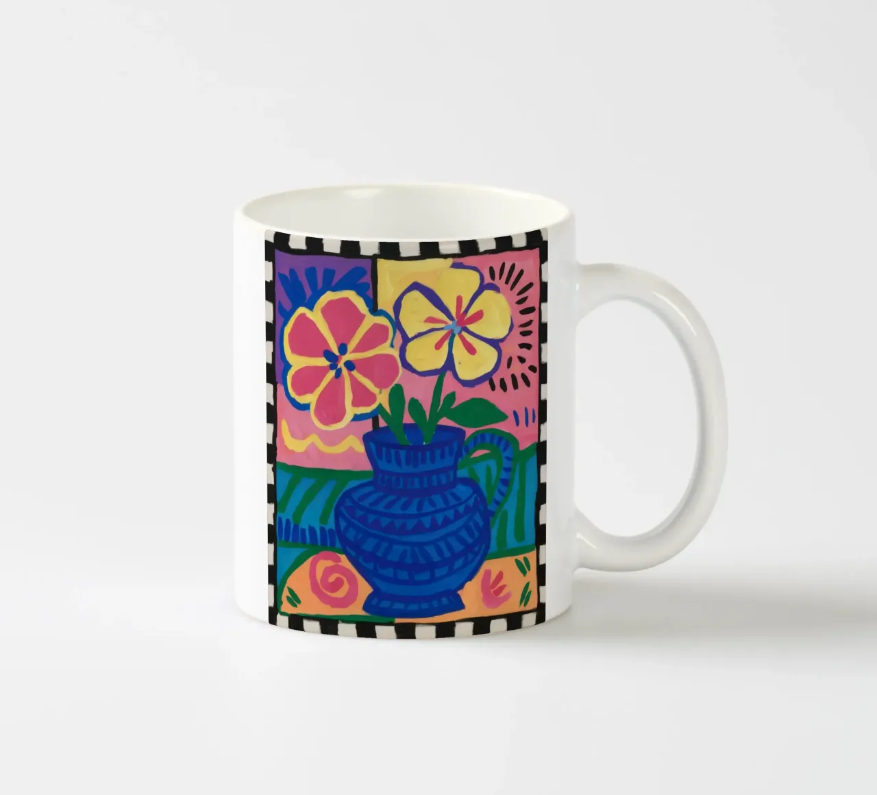 Quiete floreale bohémien tazza in ceramica da Solar Paint