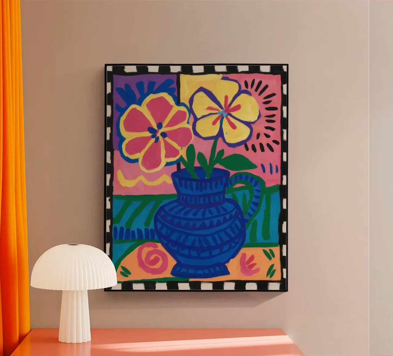 Bohemian Floral Stillness Acryl-Glas von Solar Paint