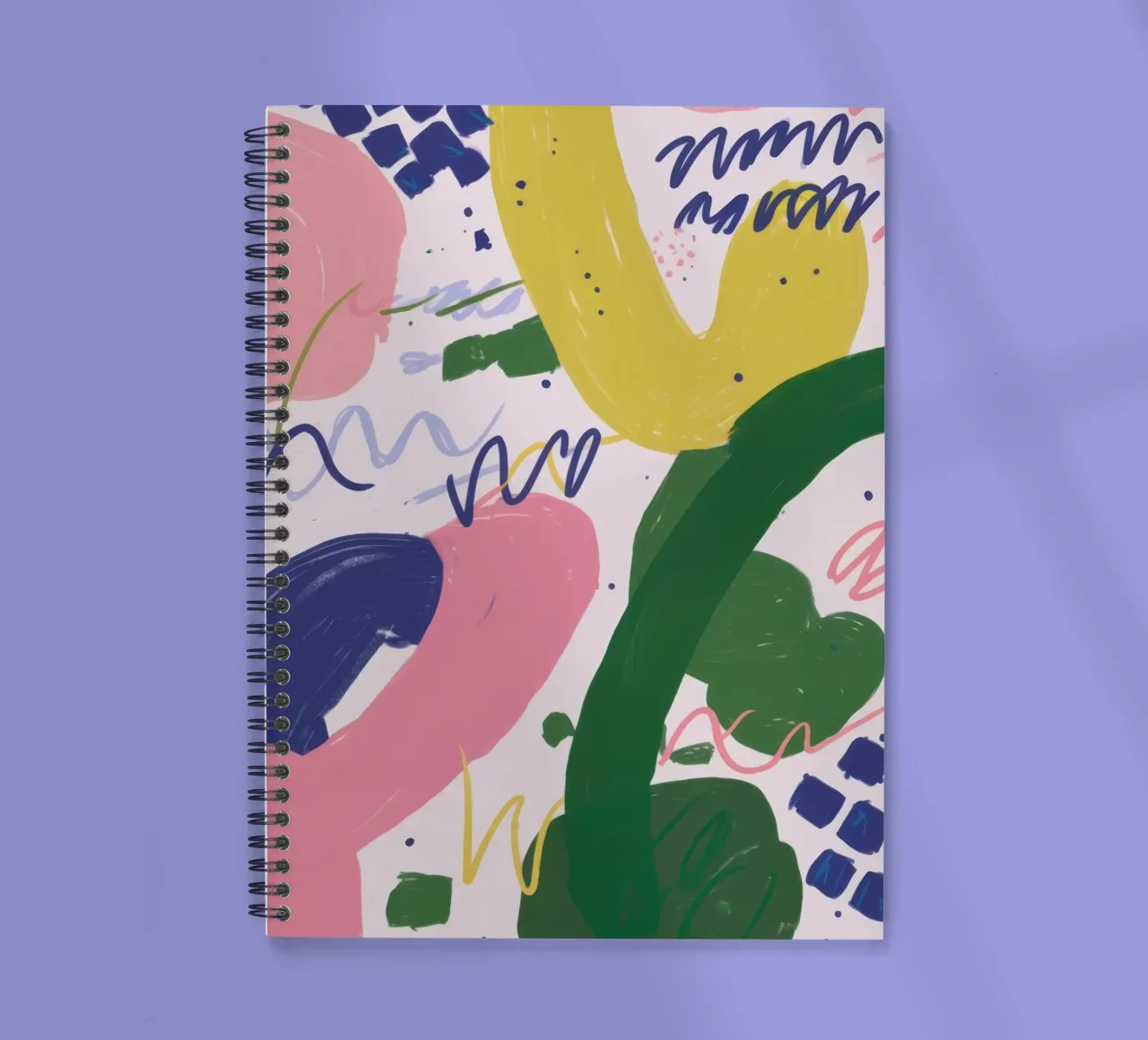 Playful Shape Scribbles spiral notebook by Lunar Valentina