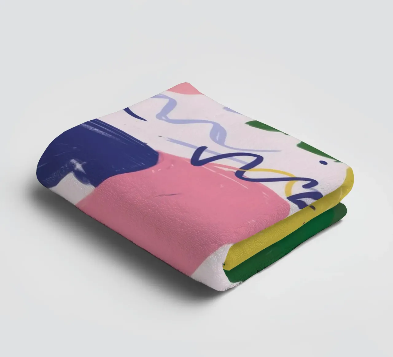 Playful Shape Scribbles towel by Lunar Valentina
