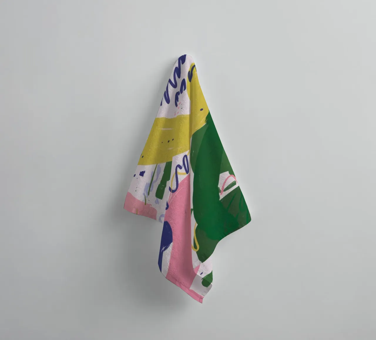 Playful Shape Scribbles towel by Lunar Valentina