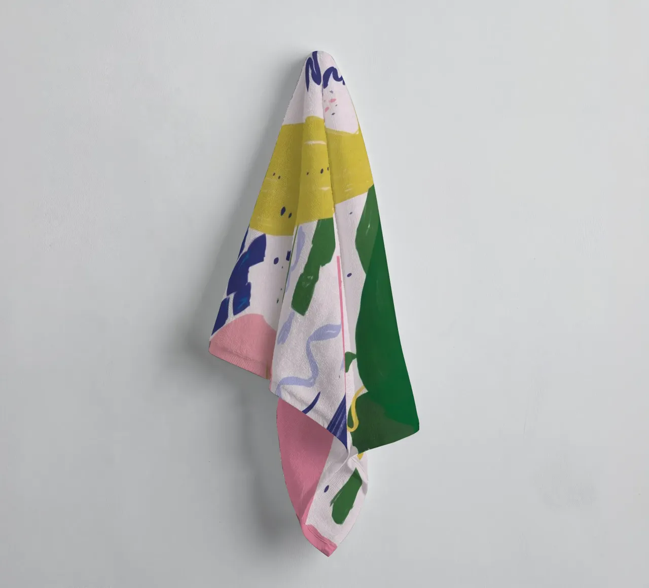 Playful Shape Scribbles towel by Lunar Valentina
