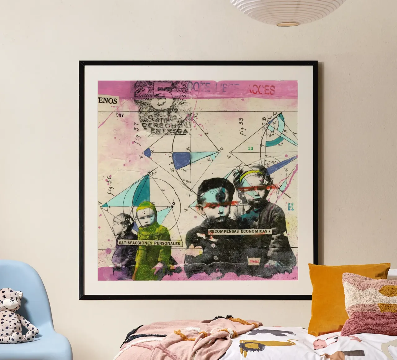 Recompensas economicas poster con telaio in legno da Tameo