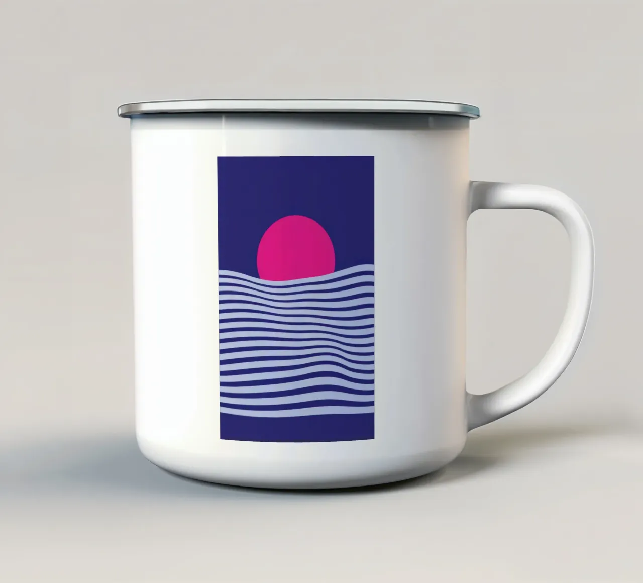 Tramonto sull'oceano minimalista tazza in smalto da Frosh Pallete