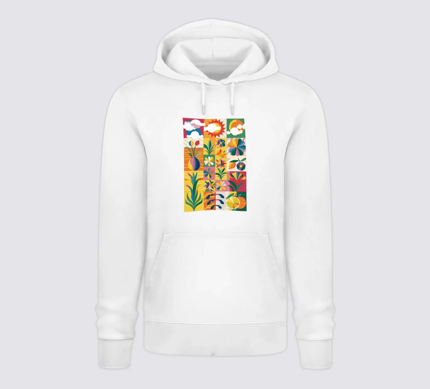 Patchwork de jardin éclectique sweat à capuche de Solar Paint