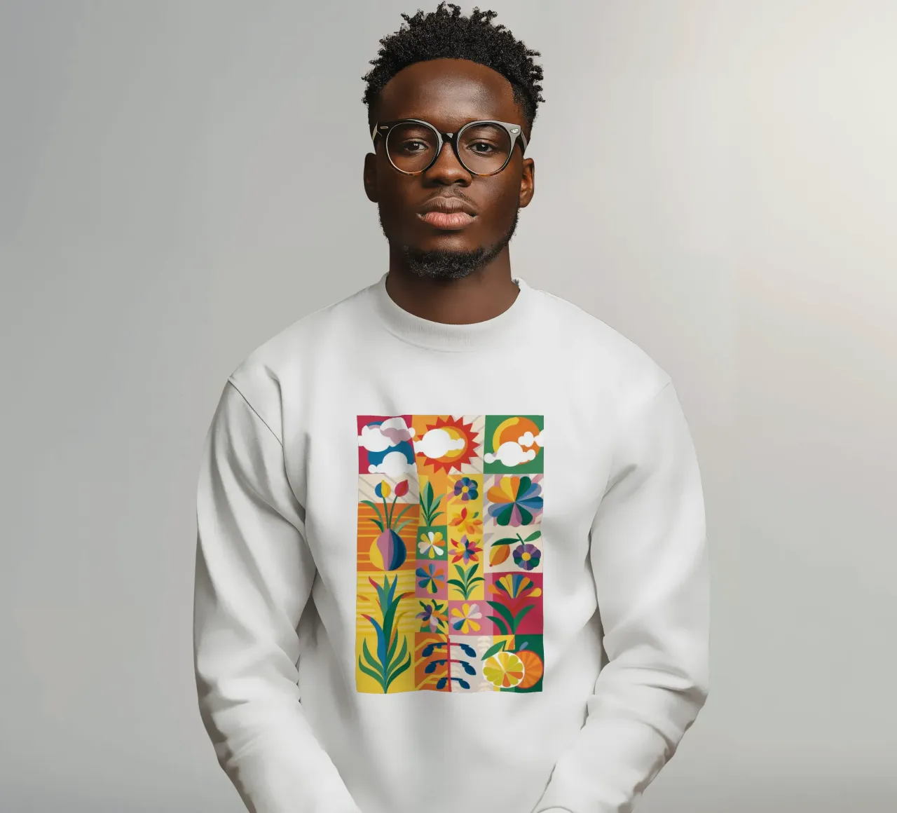 Giardino eclettico Patchwork felpa da Solar Paint