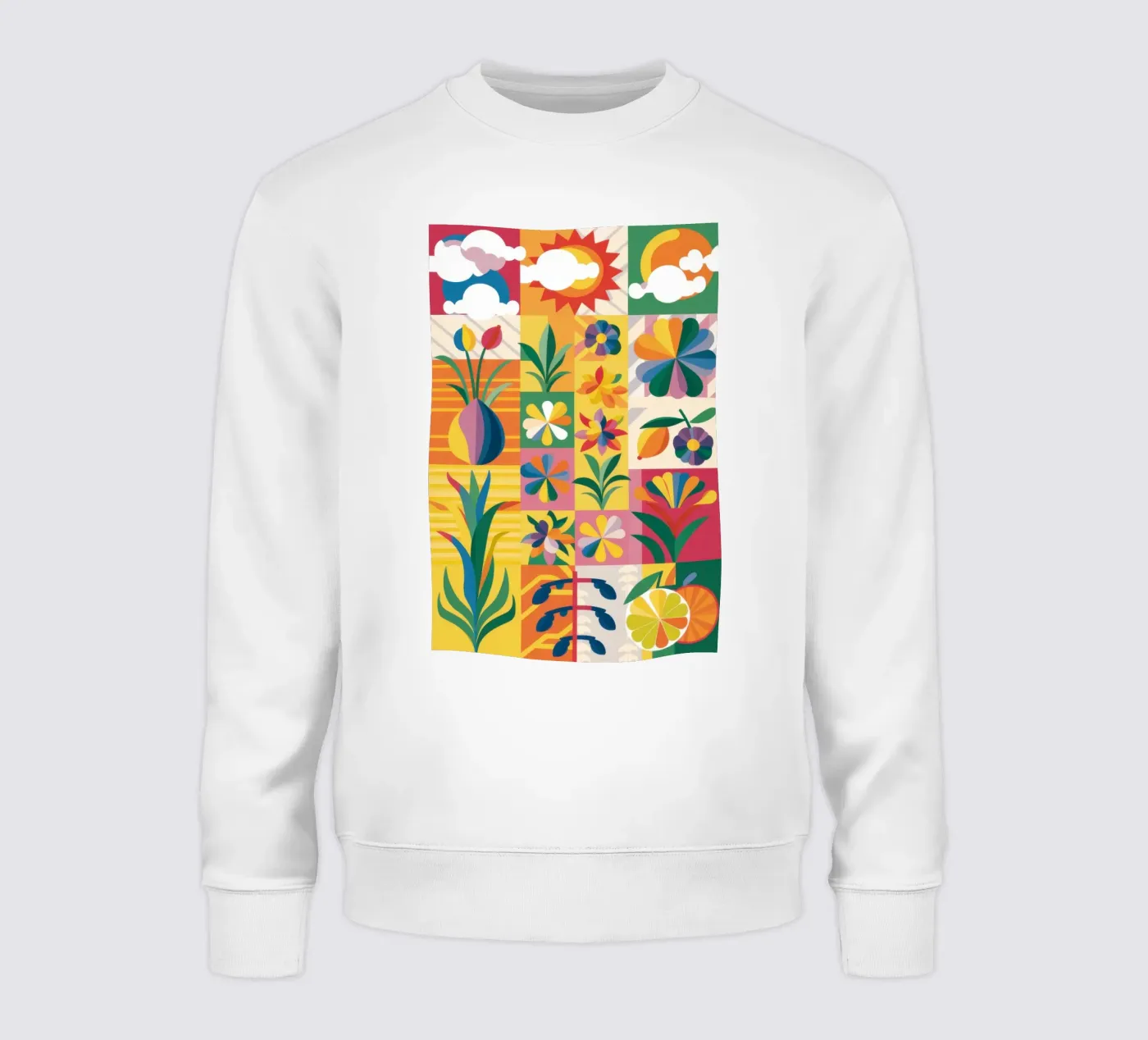 Eclectic Garden Patchwork felpa da Solar Paint