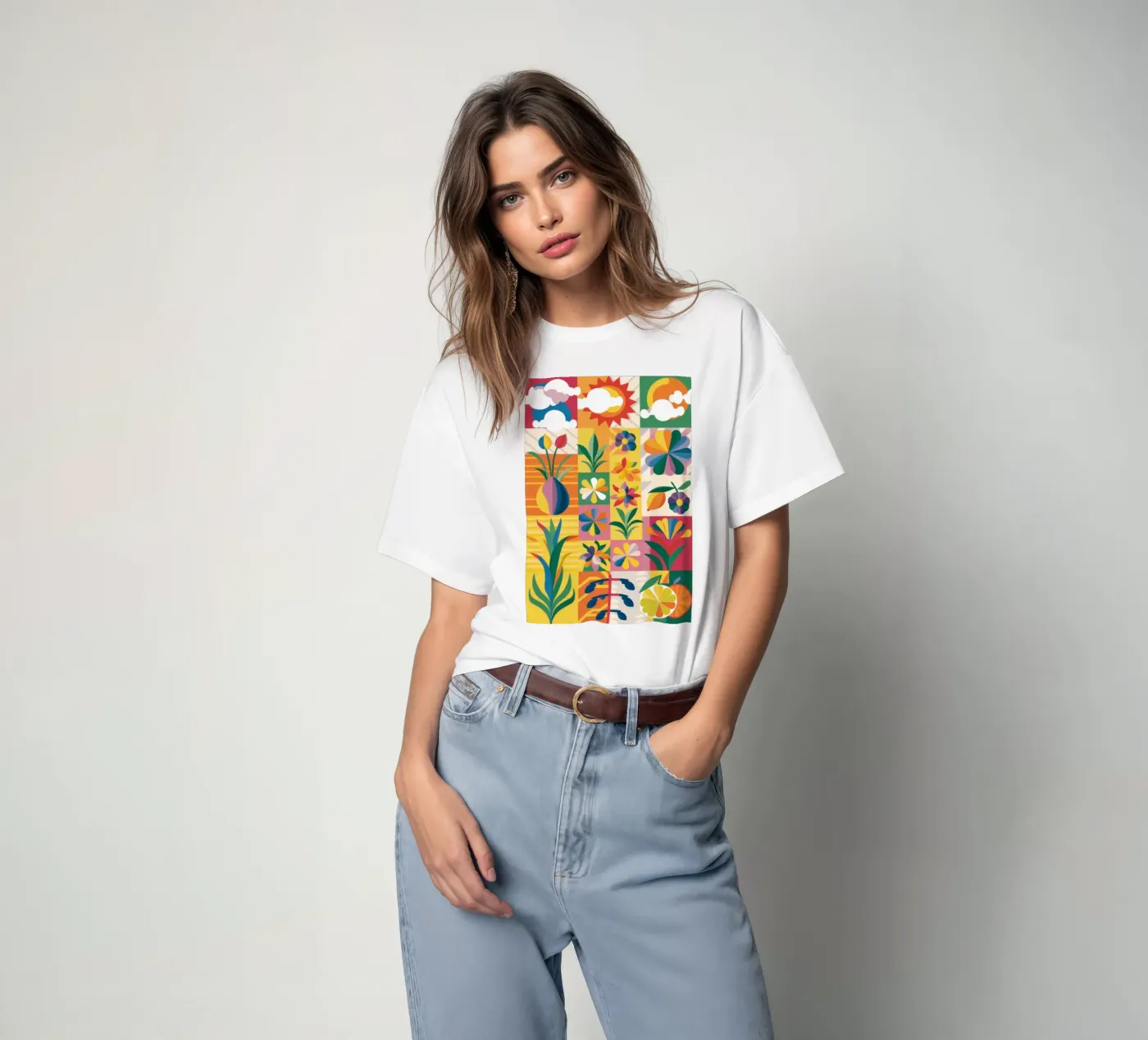Giardino eclettico Patchwork t-shirt da Solar Paint