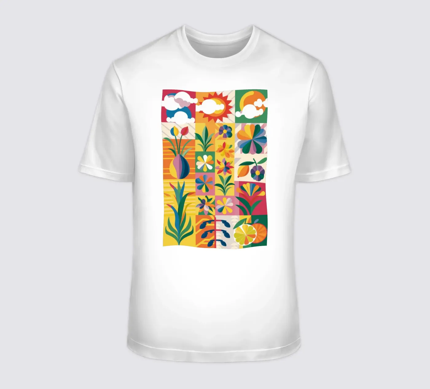 Giardino eclettico Patchwork t-shirt da Solar Paint